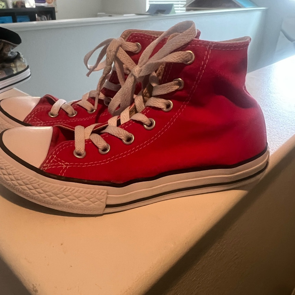 Kids Red High-Top Sneakers